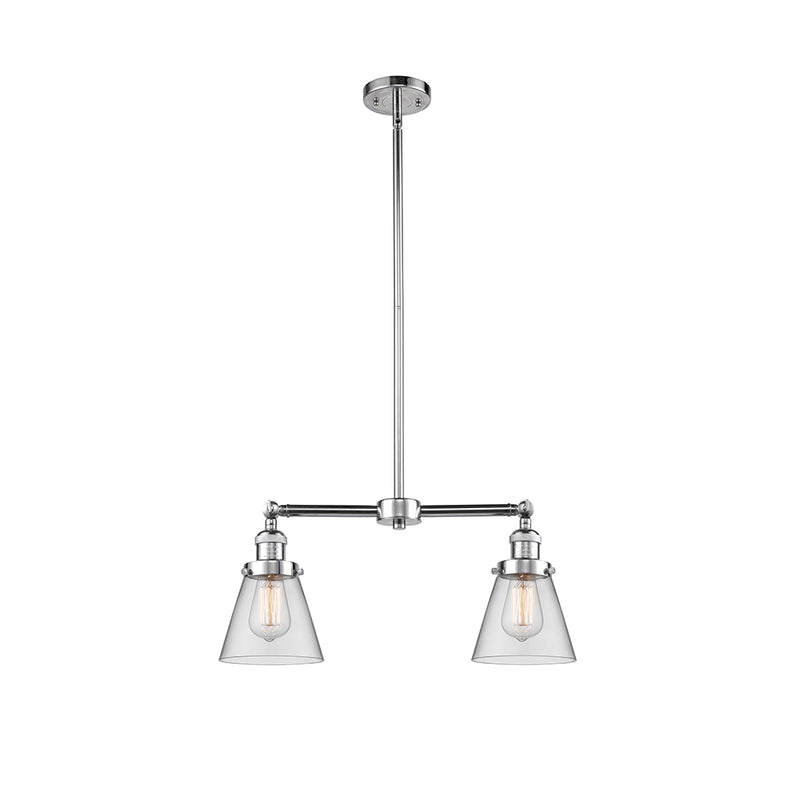 Cone Island Light shown in the Polished Chrome finish with a Clear shade