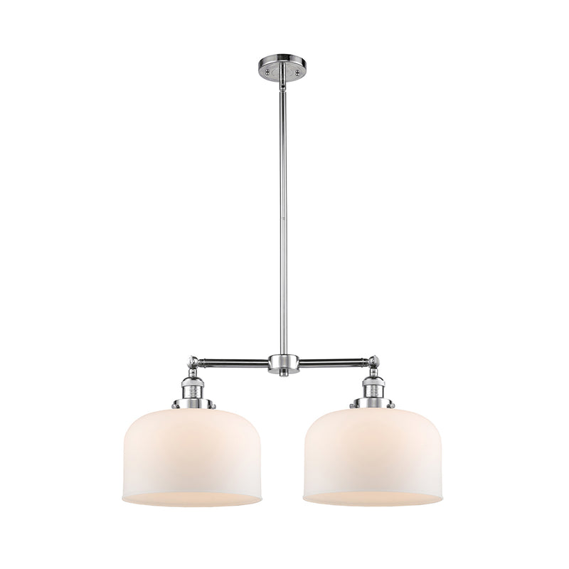 Bell Island Light shown in the Polished Chrome finish with a Matte White shade