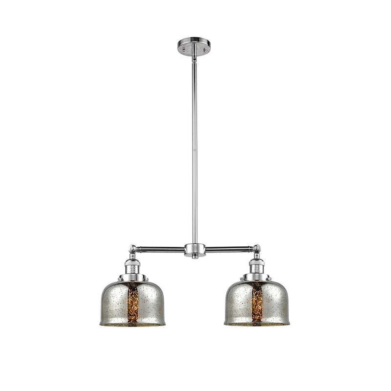 Bell Island Light shown in the Polished Chrome finish with a Silver Plated Mercury shade