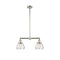 Fulton Island Light shown in the Polished Nickel finish with a Clear shade