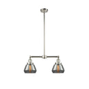 Fulton Island Light shown in the Polished Nickel finish with a Plated Smoke shade