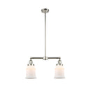 Canton Island Light shown in the Polished Nickel finish with a Matte White shade