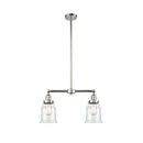 Canton Island Light shown in the Polished Nickel finish with a Clear shade