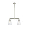 Canton Island Light shown in the Polished Nickel finish with a Clear shade