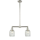 Colton Island Light shown in the Polished Nickel finish with a Clear Halophane shade