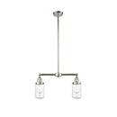 Dover Island Light shown in the Polished Nickel finish with a Clear shade