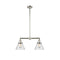 Cone Island Light shown in the Polished Nickel finish with a Seedy shade