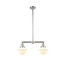 Oxford Island Light shown in the Polished Nickel finish with a Matte White shade