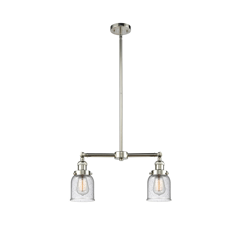 Bell Island Light shown in the Polished Nickel finish with a Seedy shade