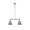 Cone Island Light shown in the Polished Nickel finish with a Plated Smoke shade