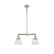 Cone Island Light shown in the Polished Nickel finish with a Seedy shade