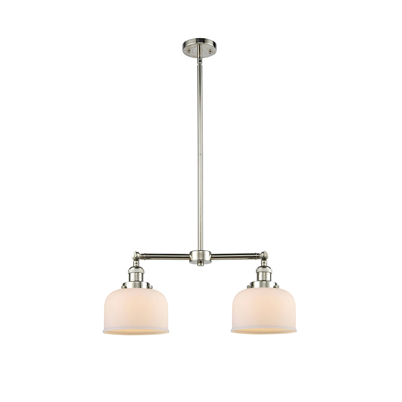 Bell Island Light shown in the Polished Nickel finish with a Matte White shade