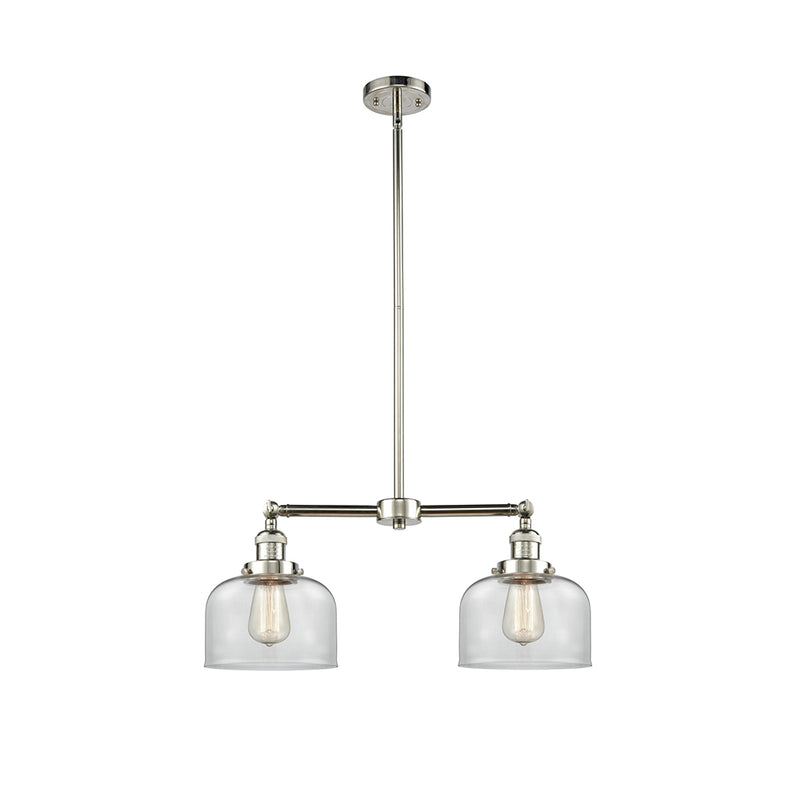 Bell Island Light shown in the Polished Nickel finish with a Clear shade