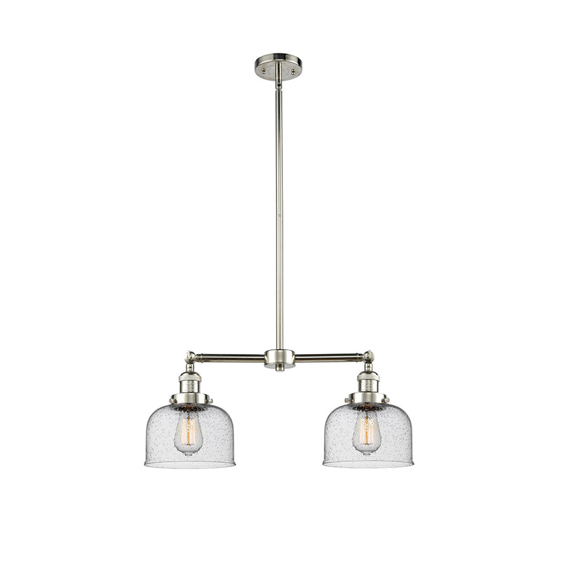 Bell Island Light shown in the Polished Nickel finish with a Seedy shade