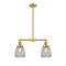 Chatham Island Light shown in the Satin Gold finish with a Clear shade