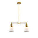 Canton Island Light shown in the Satin Gold finish with a Matte White shade