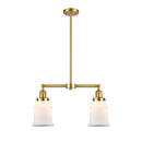 Canton Island Light shown in the Satin Gold finish with a Matte White shade