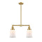 Canton Island Light shown in the Satin Gold finish with a Matte White shade