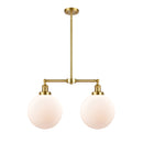 Beacon Island Light shown in the Satin Gold finish with a Matte White shade