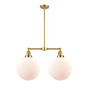 Beacon Island Light shown in the Satin Gold finish with a Matte White shade