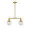 Beacon Island Light shown in the Satin Gold finish with a Clear shade