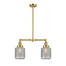 Stanton Island Light shown in the Satin Gold finish with a Clear Wire Mesh shade