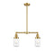 Dover Island Light shown in the Satin Gold finish with a Clear shade