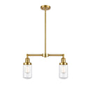 Dover Island Light shown in the Satin Gold finish with a Clear shade