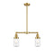 Dover Island Light shown in the Satin Gold finish with a Seedy shade