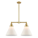 Cone Island Light shown in the Satin Gold finish with a Matte White shade