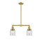 Bell Island Light shown in the Satin Gold finish with a Clear shade