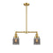 Bell Island Light shown in the Satin Gold finish with a Plated Smoke shade