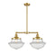 Oxford Island Light shown in the Satin Gold finish with a Clear shade