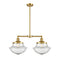 Oxford Island Light shown in the Satin Gold finish with a Seedy shade