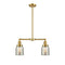 Bell Island Light shown in the Satin Gold finish with a Silver Plated Mercury shade