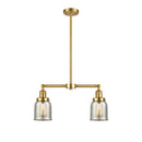 Bell Island Light shown in the Satin Gold finish with a Silver Plated Mercury shade