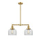 Bell Island Light shown in the Satin Gold finish with a Clear shade