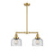 Bell Island Light shown in the Satin Gold finish with a Seedy shade