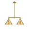 Briarcliff Island Light shown in the Satin Gold finish with a Satin Gold shade