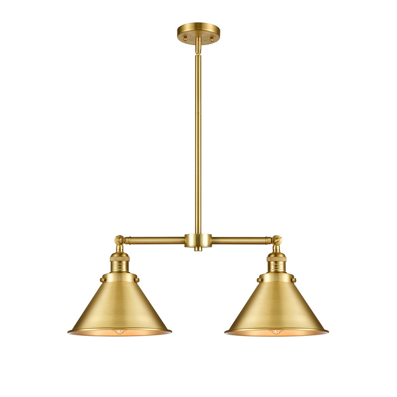 Briarcliff Island Light shown in the Satin Gold finish with a Satin Gold shade