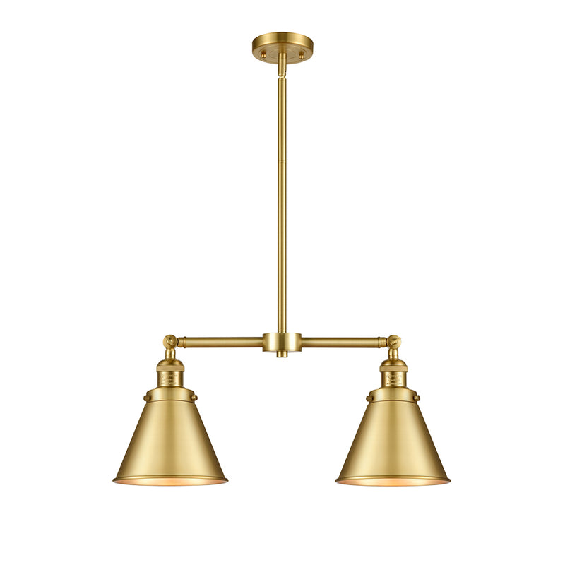 Appalachian Island Light shown in the Satin Gold finish with a Satin Gold shade