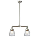 Chatham Island Light shown in the Brushed Satin Nickel finish with a Clear shade