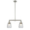 Chatham Island Light shown in the Brushed Satin Nickel finish with a Clear shade