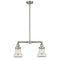 Bellmont Island Light shown in the Brushed Satin Nickel finish with a Clear shade