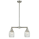 Colton Island Light shown in the Brushed Satin Nickel finish with a Clear Halophane shade