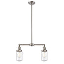 Dover Island Light shown in the Brushed Satin Nickel finish with a Seedy shade