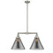 Cone Island Light shown in the Brushed Satin Nickel finish with a Plated Smoke shade