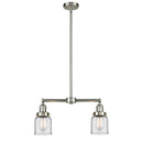 Bell Island Light shown in the Brushed Satin Nickel finish with a Clear shade