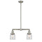 Bell Island Light shown in the Brushed Satin Nickel finish with a Clear shade