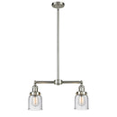 Bell Island Light shown in the Brushed Satin Nickel finish with a Seedy shade